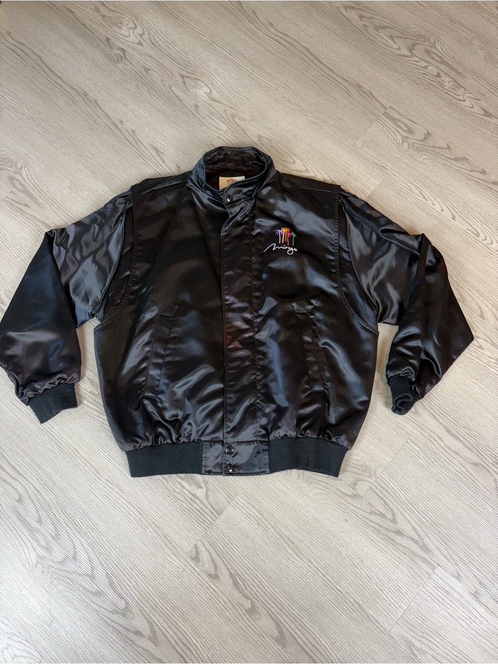 Vintage 90s Mirage Casino Las Vegas Bomber Jacket made in the USA
